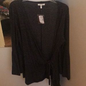Bell sleeved wrap shirt